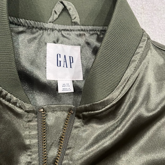[XS]GAP Greenway Longline Satin Bomber Utility Jacket Women’s NWOT - Picture 6 of 11